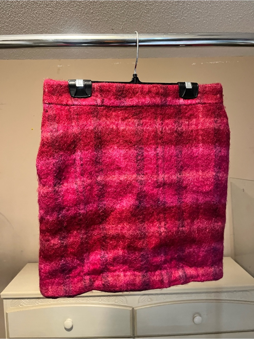 Joe Fresh Pink Plaid Mini Skirt